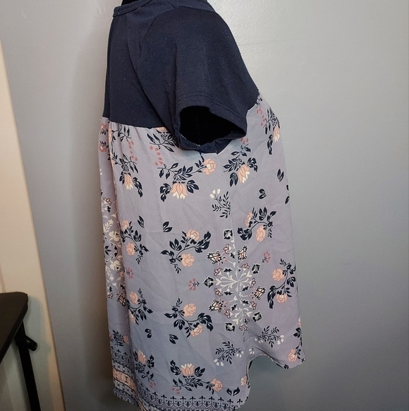 Rewind Purple Floral High-Low Juniors Size Medium Juniors - Picture 4 of 9